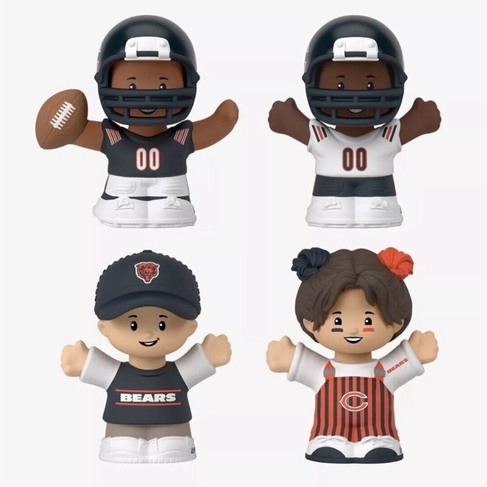 Little People Collectors NFL Chicago Bears Four Figures Football (Brand New)